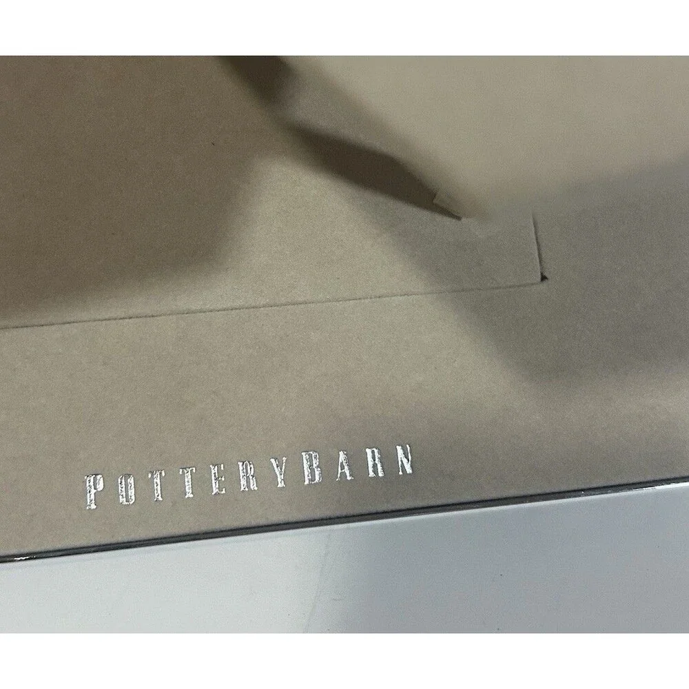 Authentic Pottery Barn Linen and Metal Photo Frame 5x7 Linen and Silver Metal